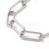 Tarnish Resistant 304 Stainless Steel Paperclip Chain Bracelet for Men Women BJEW-E031-03P-03-2