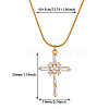304 Stainless Steel Crystal Rhinestone Pendant Necklaces WG0BD1F-07-1