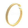 304 Stainless Steel Wire Mesh Cuff Bangles for Women BJEW-D022-01D-G-2