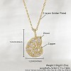 Ocean Summer Brass Pave Clear Cubic Zirconia Pendant Necklaces FS-WG8D1A7-03-1