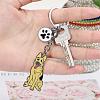 WEWAYSMILE Dog Keychain Car Keychain Pet Pendant Key-Ring Lovely Dog Key-ring Portable Metal Keychain Gift for Pet Lover Birthday Puppy Theme Party Supplies (Wolfhound) JX802A-4