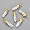 Synthetic Howlite Double Terminated Pointed Pendants G-G902-C01-1