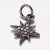 Brass Micro Pave Cubic Zirconia Charms ZIRC-K045-07B-1