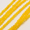 Natural White Jade Round Bead Strands G-A130-3mm-F09-1