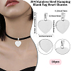 10Pcs Valentines Gift Idea for Him 304 Stainless Steel Stamping Blank Tag Pendants STAS-BBC0010-06B-2