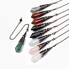 Natural & Synthetic Gemstone Pointed Dowsing Pendulum Big Pendants G-H285-06R-A-1