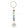 Chakra Natural Lava Rock & Alloy Tree of Life Pendant Keychain KEYC-JKC00644-07-1