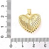 Rack Plating Brass Micro Pave Clear Cubic Zirconia Pendants KK-C047-12G-3