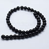 Natural Black Onyx Beads Strands G-P369-01-10mm-2