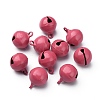 Baking Paint Brass Bell Pendants KK-WH0044-35D-1