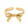 304 Stainless Steel Open Cuff Rings for Women X-RJEW-Z044-01G-02-2