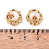 Brass Micro Pave Cubic Zirconia Charms KK-B102-25G-3