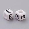 Acrylic Horizontal Hole Letter Beads PL37C9308-E-2