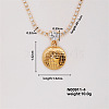 Fashion Brass Rhinestones Earth Pendant Necklace for Women AB9344-4-1