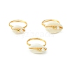 Natural Shiva Eye Shell Finger Rings RJEW-TA00166-2