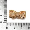 Brass Micro Pave Clear Cubic Zirconia Box Clasps KK-CBA4292-05G-3