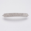 Eco-Friendly Brass Micro Pave Cubic Zirconia Links ZIRC-F083-038P-RS-1