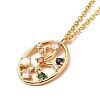 Colorful Cubic Zirconia Constellation Pendant Necklace NJEW-H166-01L-2