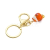 Fortune Cat Porcelain Pendant Keychain KEYC-G064-02A-3