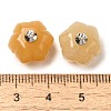 Natural Topaz Jade Pumpkin Charms with Platinum Tone Brass Bails G-C158-06P-02-3