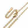 Ion Plating(IP) 304 Stainless Steel Cable Chain Necklace for Women NJEW-E081-06G-2
