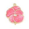 Brass Enamel Connector Charms KK-L275-57G-01-1