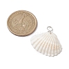 Natural Ark Shell Pendants PALLOY-JF02679-02-2