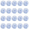20Pcs Blue Cube Letter Silicone Beads 12x12x12mm Square Dice Alphabet Beads with 2mm Hole Spacer Loose Letter Beads for Bracelet Necklace Jewelry Making JX434T-1