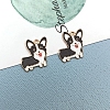 Alloy Enamel Puppy Pendants PW-WG22495-01-1