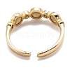 Brass Micro Pave Clear Cubic Zirconia Cuff Rings RJEW-I077-08G-4