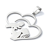Non-Tarnish 304 Stainless Steel Pendants LS-STAS-C097-12P-2