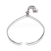 Tarnish Resistant Stainless Steel Slider Bracelet Making AJEW-JB00478-2