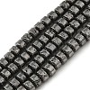 Electroplated Natural Lava Rock Beads Strands G-L606-C02-01D-1