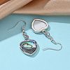 Abalone Shell/Paua Shell Dangle Earrings EJEW-F147-A-3