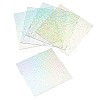 4x4 Inch Iridescent Textured Glass Mosaic Tiles GLAA-WH0023-04B-1