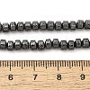 Electroplated Natural Lava Rock Beads Strands G-L606-C02-01D-4