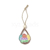 3Pcs Easter Theme Printed Wood Pendant Decorations HJEW-JM02917-4