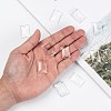 Transparent Rectangle Glass Cabochons X-GGLA-R025-25x18-7