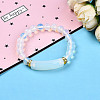 Synthetic Opalite Beads Stretch Bracelets BJEW-T022-04B-1