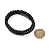 Natural Lava Rock & Glass Round Beaded Bracelets BJEW-G732-02A-6