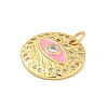 Rack Plating Brass Micro Pave Cubic Zirconia Pendants KK-P277-26G-04-2