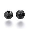 304 Stainless Steel Textured Beads STAS-P108-06B-2