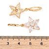 Brass Micro Pave Clear Cubic Zirconia Leverback Earrings EJEW-K300-54G-5