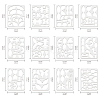 Plastic Drawing Painting Stencils Templates DIY-WH0222-015-2