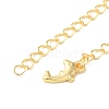 Rack Plating Brass Ends with Chain and Charms KK-F873-08G-2