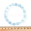 Dyed Natural Selenite Column Beaded Stretch Bracelets for Women BJEW-I312-05B-5