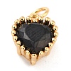 Real 18K Gold Plated Brass Inlaid Cubic Zirconia Charms ZIRC-L100-074G-05-2