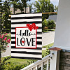 Valentine's Day Theme Linen Garden Flags AJEW-H146-03B-5