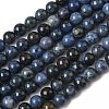 Natural Grade AA Dumortierite Quartz Round Bead Strands G-P075-43-6mm-4