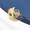304 Stainless Steel Adjustable Cuff Rings RJEW-Z090-01G-2